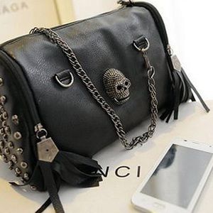 Skull and stud bag